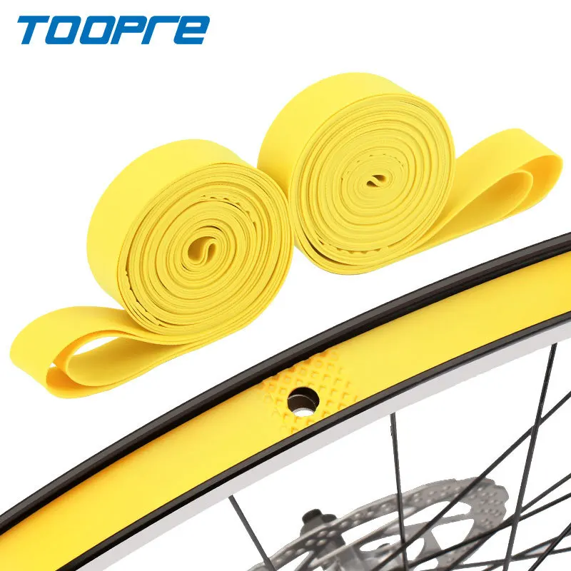 TOOPRE1 par 2 piezas tubo de bicicleta Premium PVC cintas de llanta tiras MTB bicicleta de carretera cubierta de forro de neumático plegable 26 27,5 29 700c