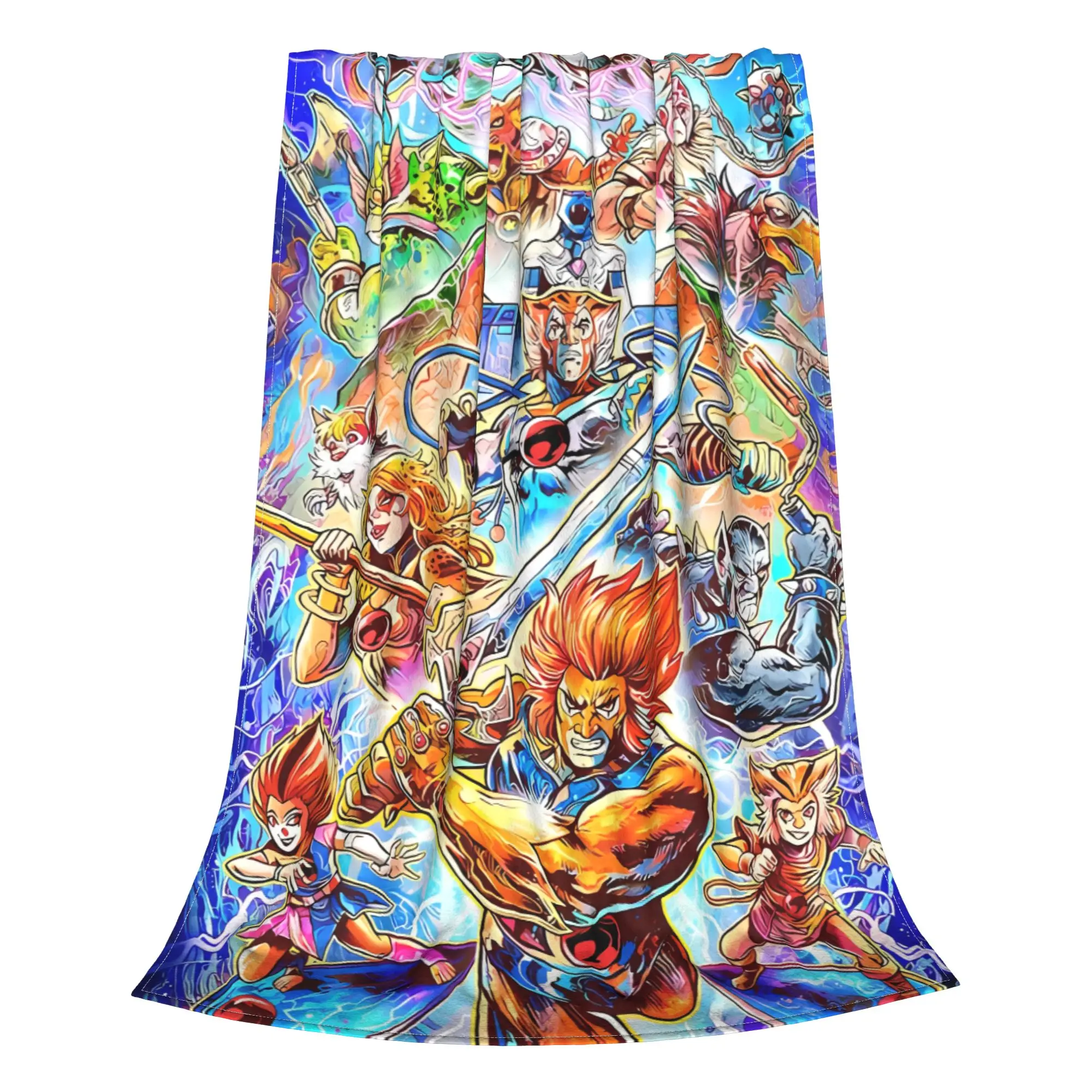 1PC Home Cute Room Decor Let's Go Blanket Throw Blanket ThunderCats Novelty Warm Blanket All Season