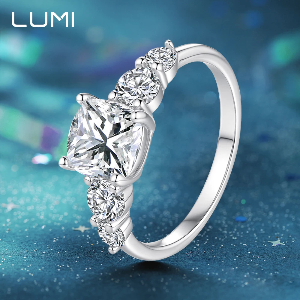 

Кольцо с муассанитом сияющей огранки 2 карата, гипоаллергенное серебро 925 пробы, ювелирные изделия, подарок на годовщину, ювелирные изделия