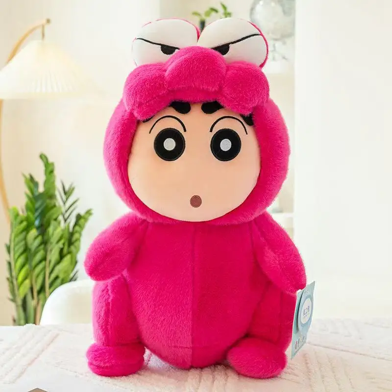 

Miniso Latest Red Crocodile Crayon Shin chan Stuffed Plush Toy Doll Cartoon Anime Cute Children's Birthday Gift Fun Doll