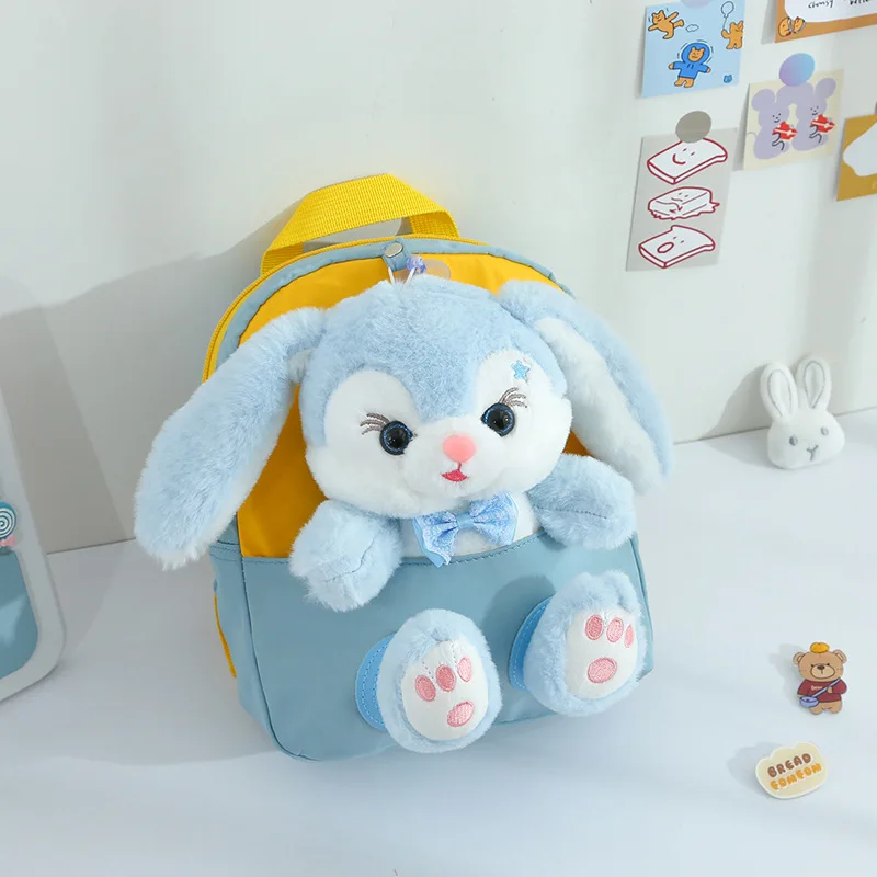 Cartoon Kindergarten Backpack 2024 New Children\'s School Bag Cute Plush Rabbit Doll Backpack 1-3 Grades