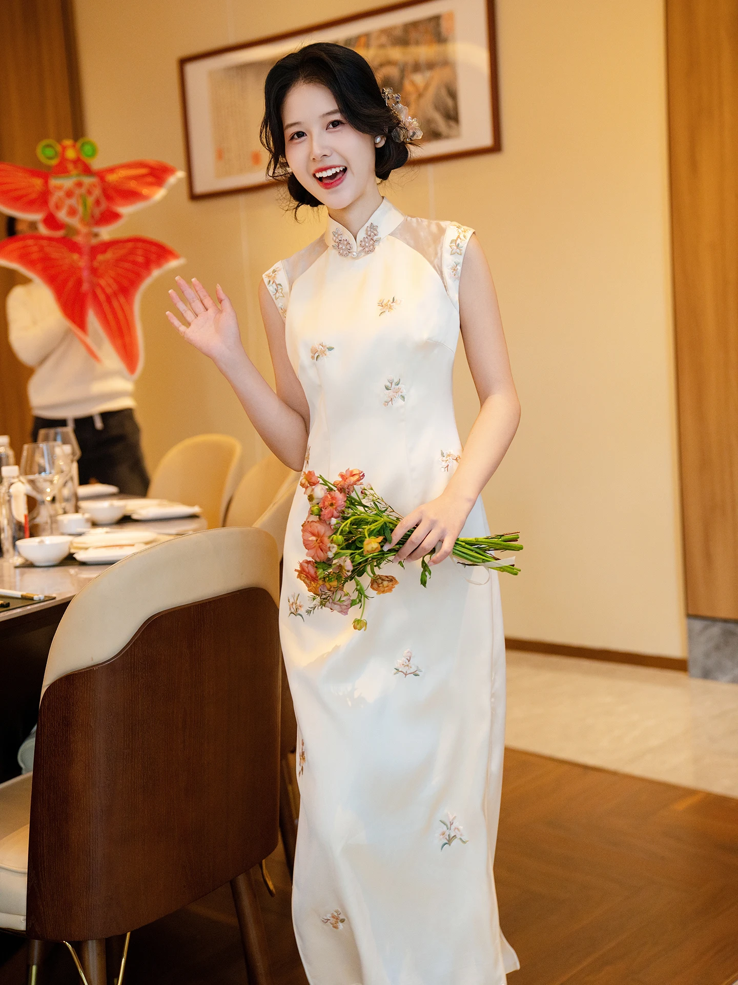 

Новое китайское свадебное платье Su Ai Yun Qing 2026 для регистрации и повседневной носки