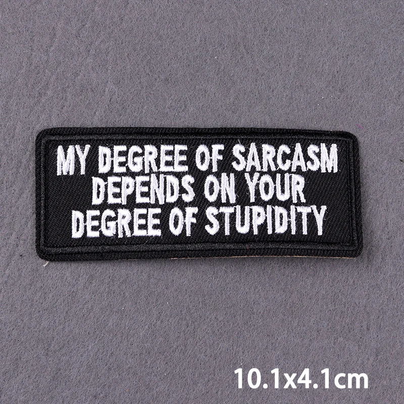 Schwarzer Aufnäher mit Slogan zum Aufbügeln für Kleidung, DIY-Stickerei-Applikation, Bügelbare Aufnäher, DIY-Bügelsticker, Abzeichen – Detail 38