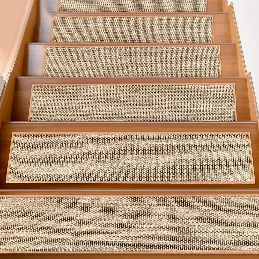 Comfortable Stair Rugs Non-Slip Stair Treads For Family Safety Cushioned Step Mats Easy To Apply Family Safety Mats