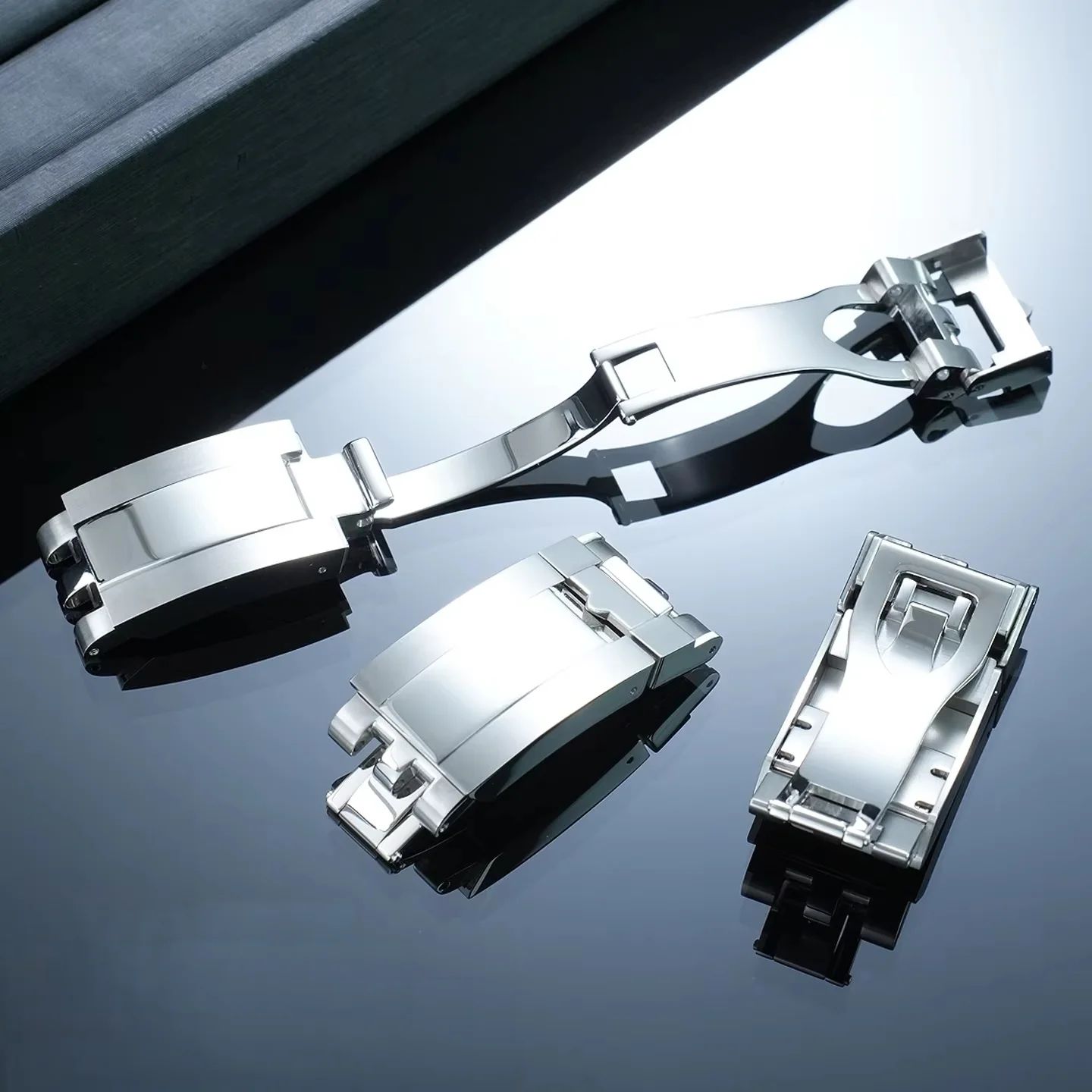 Stainless Steel Fine-tuning Folding Buckle For Tudor Black Bay Series M7941A M79360N Adjustable Watchband Clasp watch parts 18mm