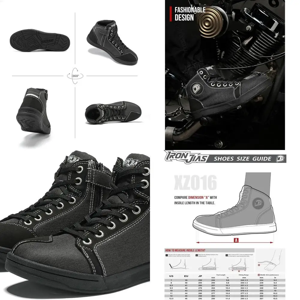 

Мотоциклетная обувь IRON JIA'S, мужские повседневные аксессуары для уличных велосипедов, дышащее защитное снаряжение, противоскользящая обувь Powersport, черная 12.