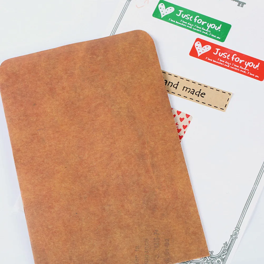 10Pcs Retro Kraft Paper Envelopes Brown Vintage Style Blank for Postcard Storage Coin Cards Small Trinket Photo Classic Pattern