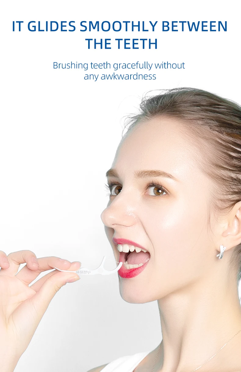 Fawnmum 100 stücke Zahnseide Flosser Picks Zahnstocher Zähne Stick Interdentalbürste Zahn Reinigung Zahnseide Pick Oral pflege – Detail 9
