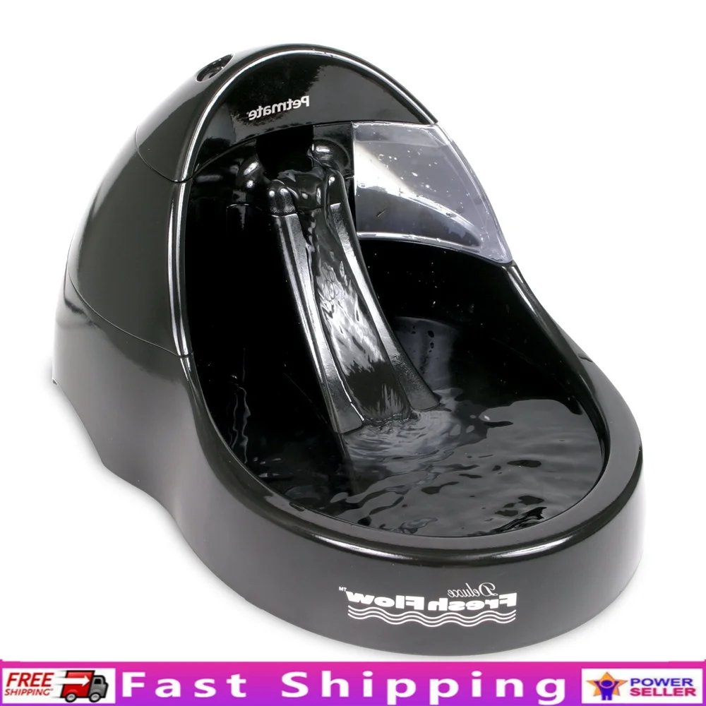 

Deluxe Pet Fountain 108oz Capacity Continuous Circulating Water Purifier with Charcoal Filter Quiet Pump Non-Slip Design Dogs