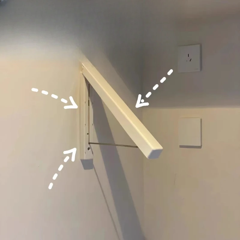 

Invisible drying rack rod wall-mounted