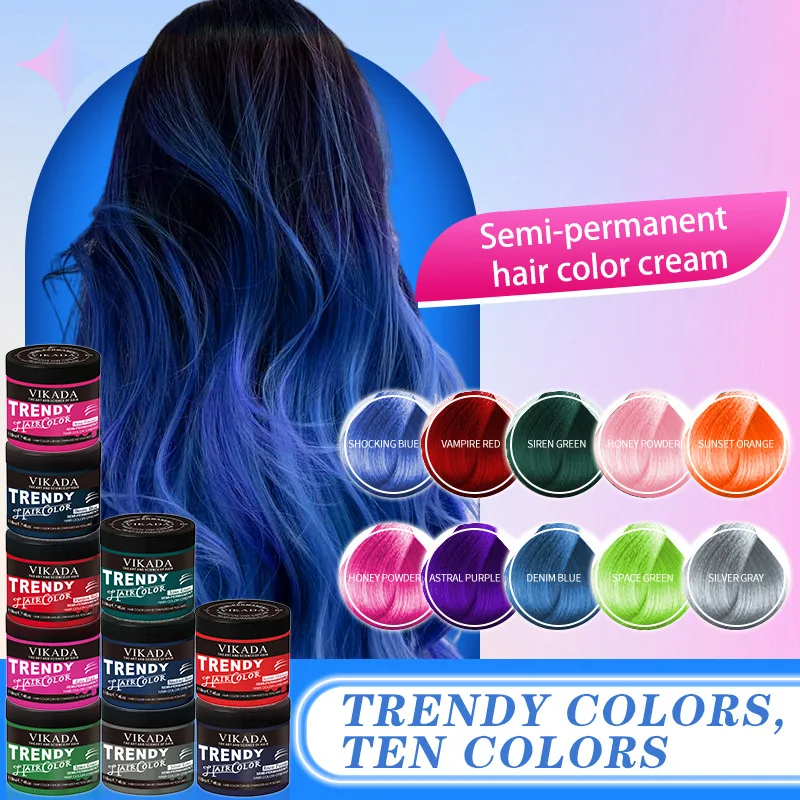 118ml Semi-permanent Hair Dye Plant Formula Hair Dye After Dyeing Color Fixing Conditioner Natural Formula Non-toxic Harmless