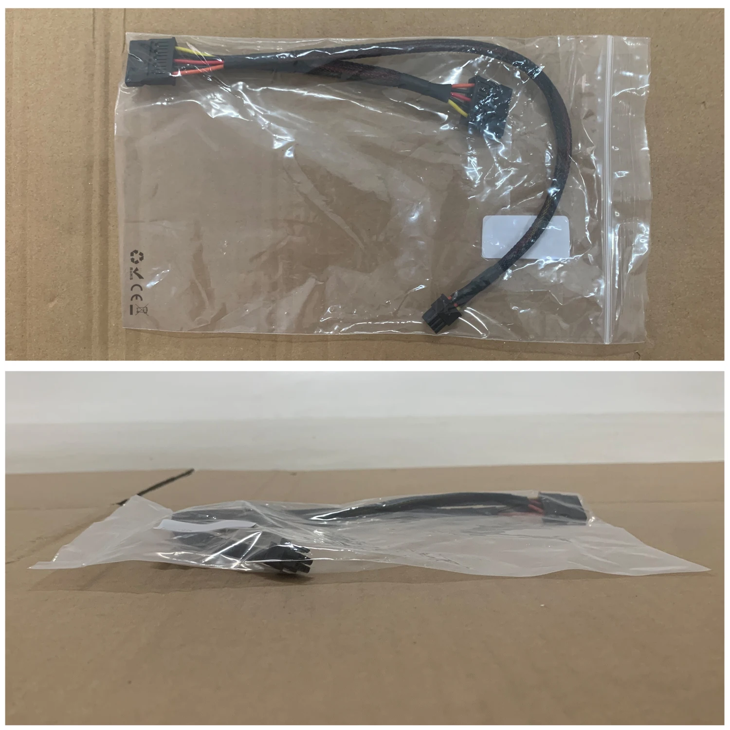 Câble d'alimentation Mini SATA, 6 broches vers 15 broches X2, pour DELL Tystro 3650 3653 3655 ordinateur de bureau HDD SSD 6 000