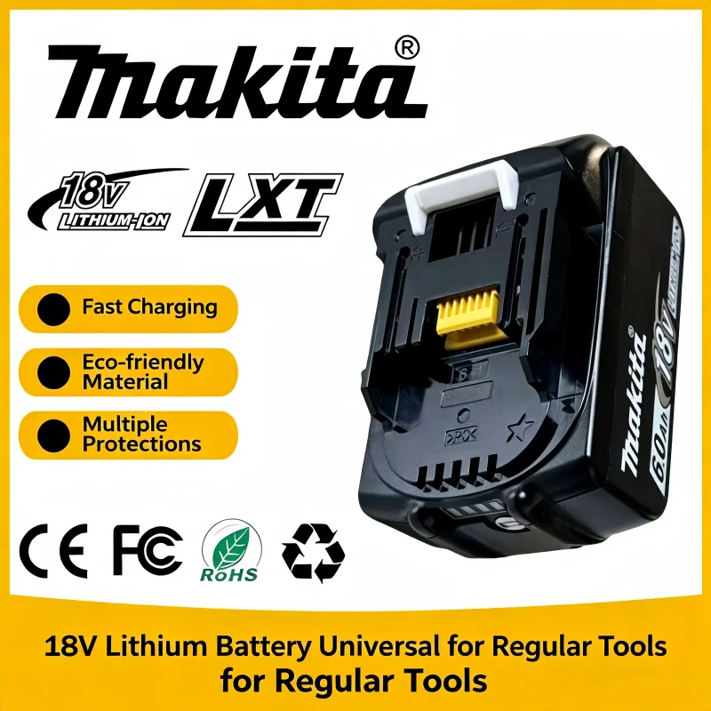 

Authentic Makita Li-ion Battery, 18V 6.0Ah Universal Model, Compatible with BL1860 BL1430, Steady Current Output