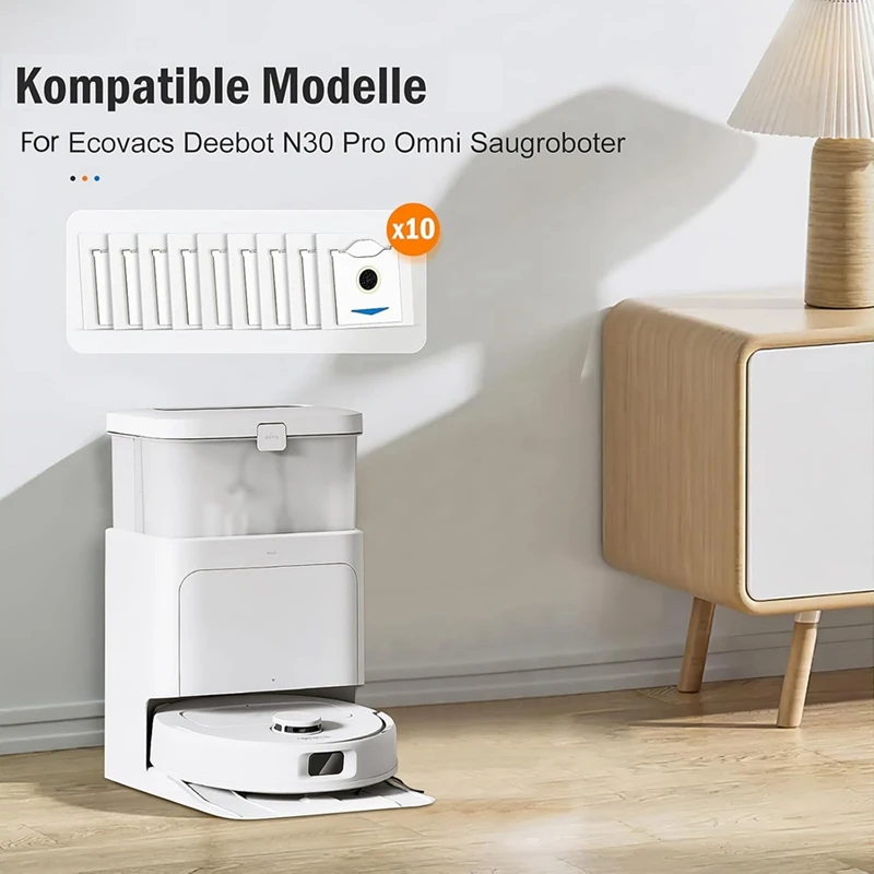JDZD-أكياس الغبار ل Ecovacs Deebot N30 Pro Omni جهاز آلي لتنظيف الأتربة أكياس استبدال أجزاء الملحقات