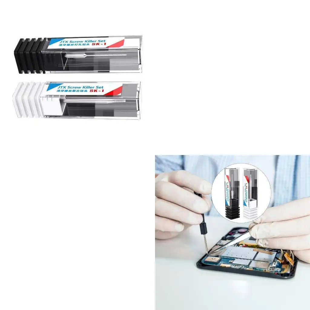 

652F 2Pcs Alloy Steel Damaged Screw Drill Bits Set For Rusted Bolts Removal