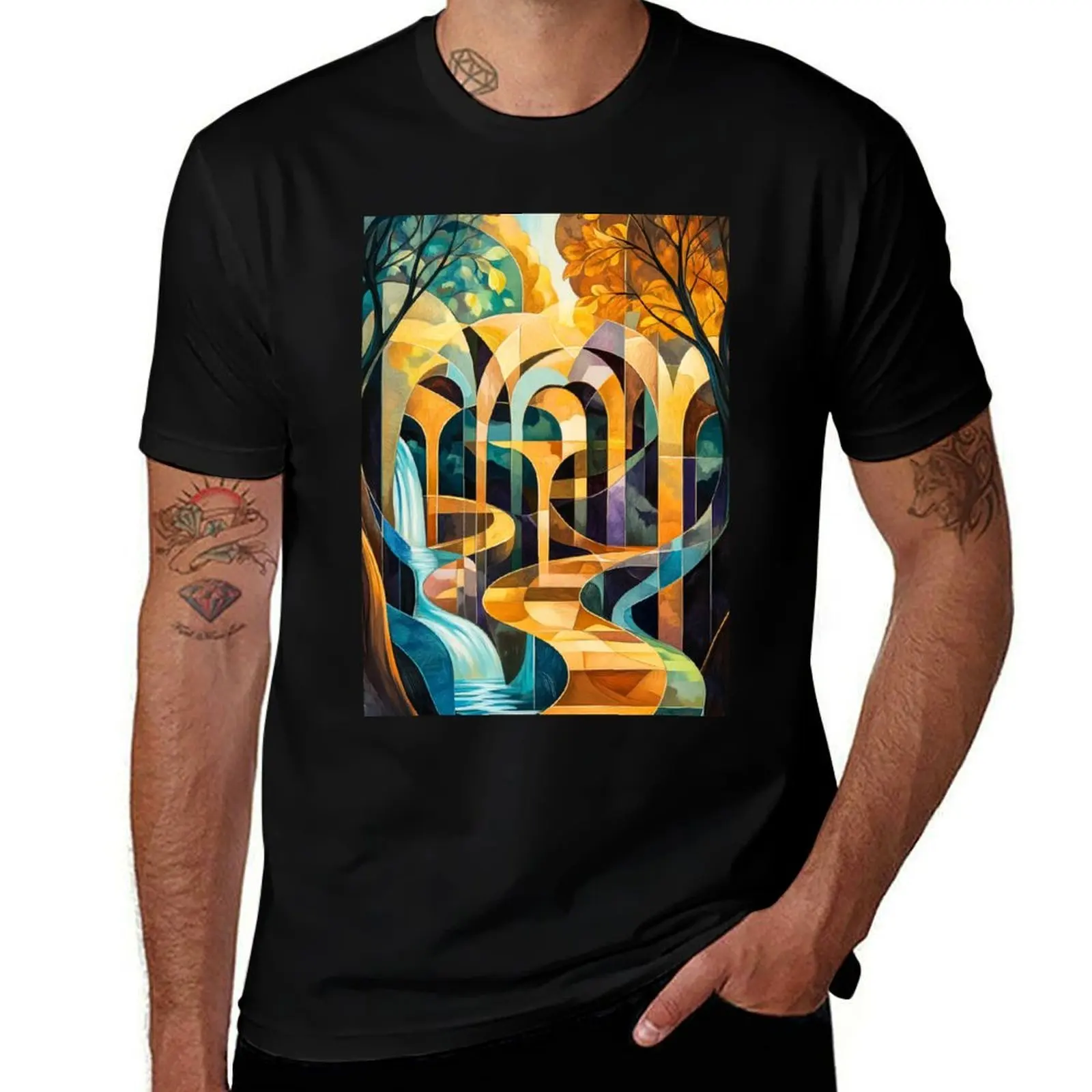 

Path of the Golden Silence T-Shirt affliction shirts Anime t-shirt sublime mens white t shirts