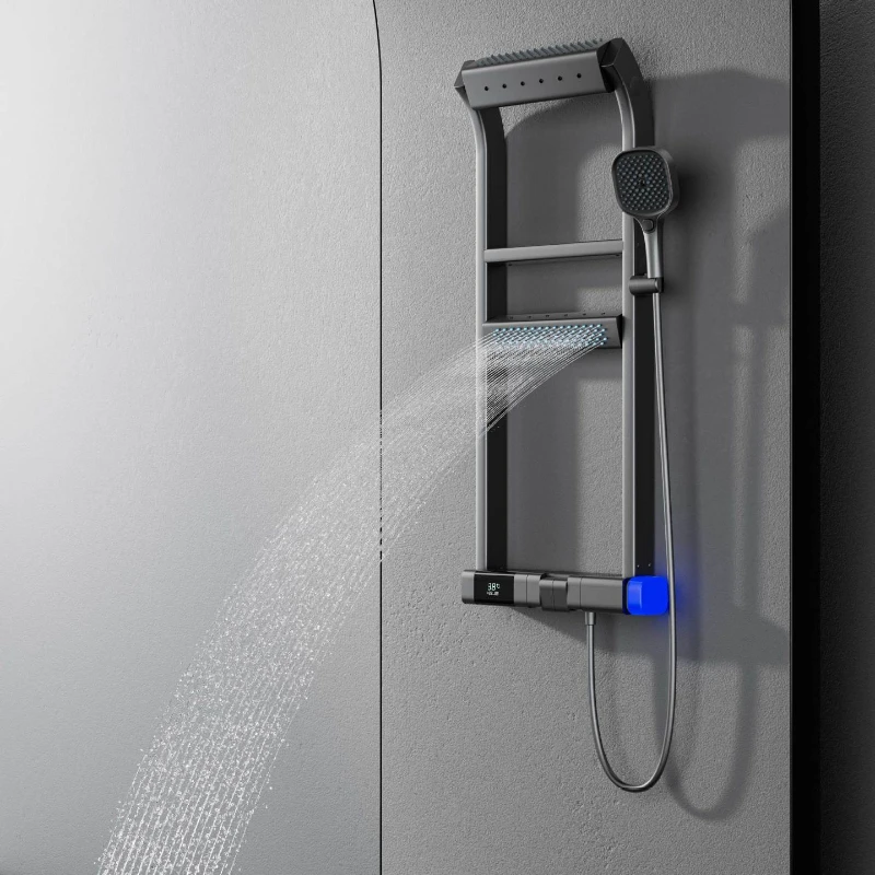 

Rotating hot and cold shower, shower, all-copper constant temperature hot and cold pressurized nozzle, bathroom shower set