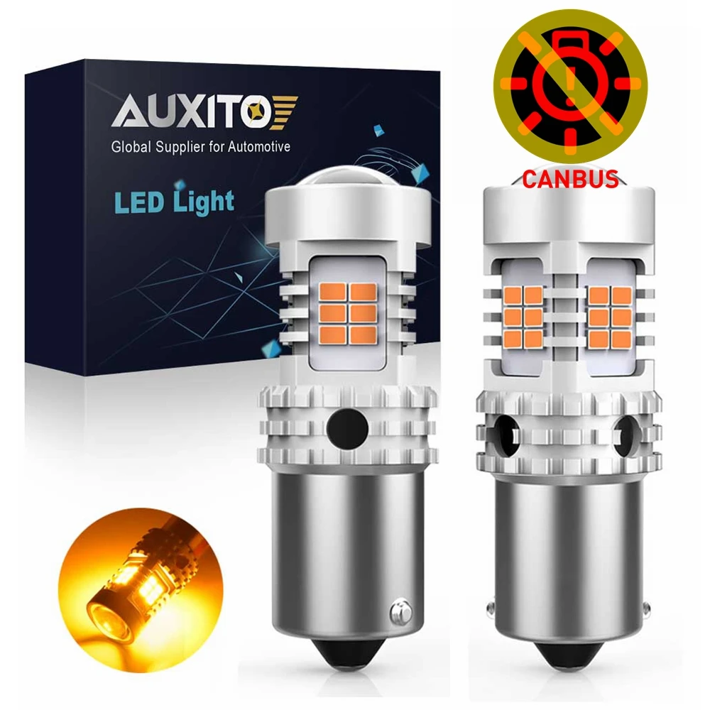 

2PCS BA15S BAU15S 7440 W21W LED Bulb Canbus No Hyper Flash Amber Yellow Auto Led Lamp 1156 P21W PY21W LED Turn Signal Light Bulb