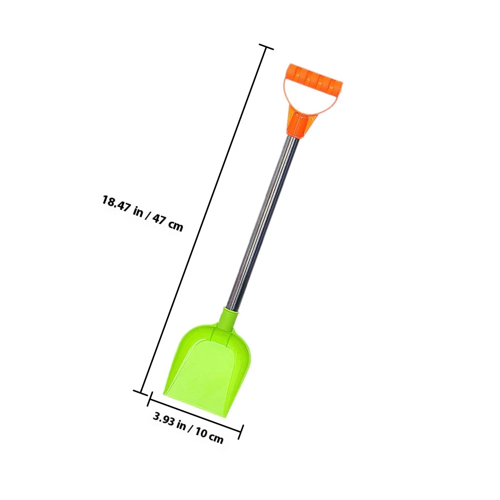 3개 세트 어린이용 눈삽 내구성 있는 플라스틱 스테인리스 스틸 야외용 모래 눈삽 겨울 해변 뒷마당 놀이터용