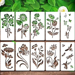10pcs DIY Scrapbook Drawing Templates DIY Small Drawing Template Stencil for Crafts Wall Canvas Fabric Paper