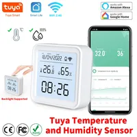 Tuya Zigbee WiFi Temperature Humidity Sensor Hygrometer Thermometer Detector Smart Life Remote Control Support Alexa Google Home