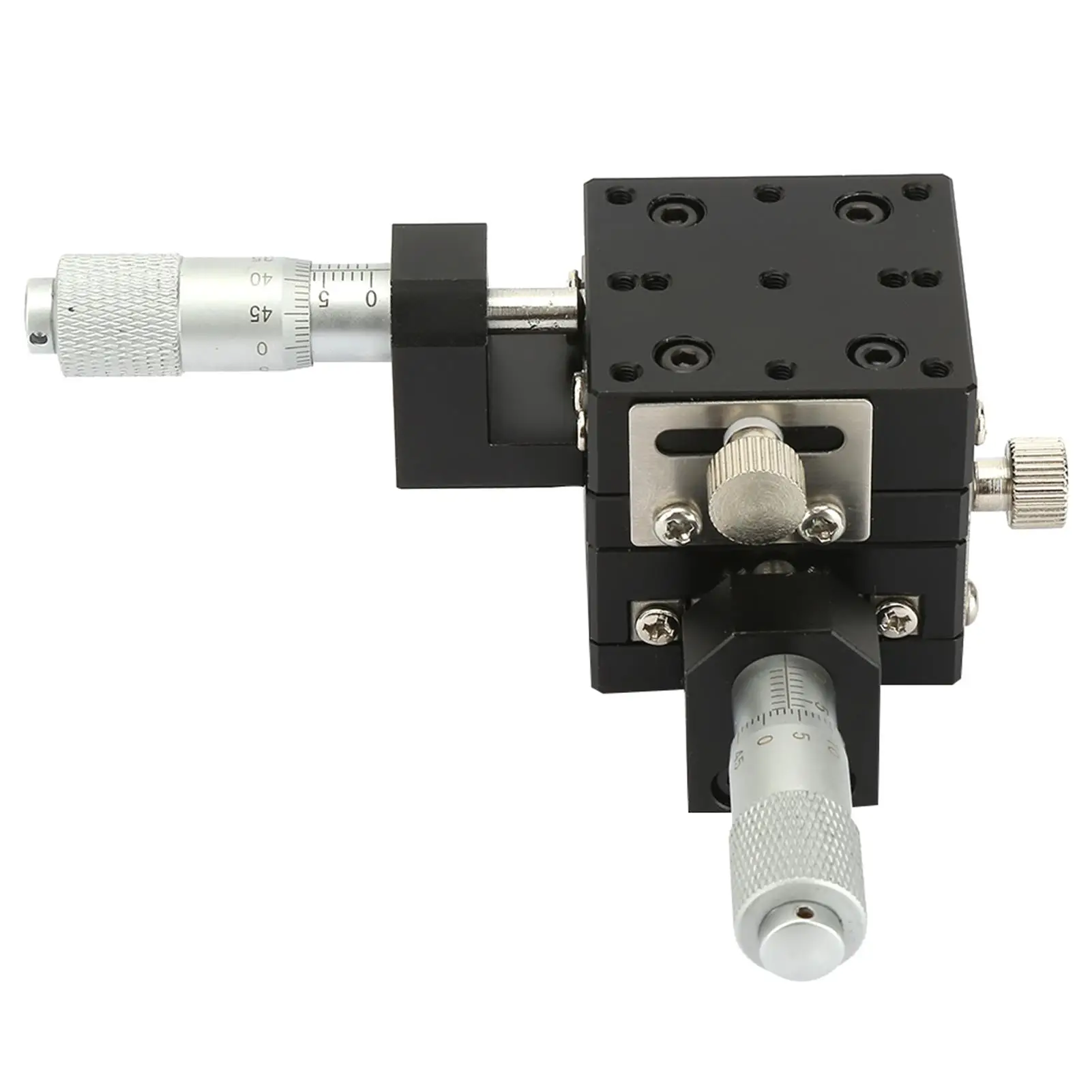 منصة تشذيب طاولة منزلق عالية الميكرومتر، مرحلة خطية متقاطعة، 40 × 40 × 40 مم، آلية قابلة للتعديل