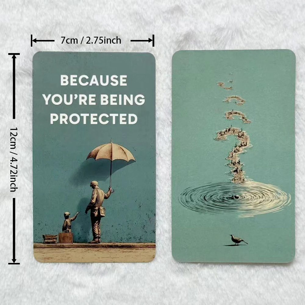 Whispers of Why Oracle Cards Deck, 56 Answer Cards for Personal Reflection, A Thinking Tool for Beginners, 12*7cm, 14+