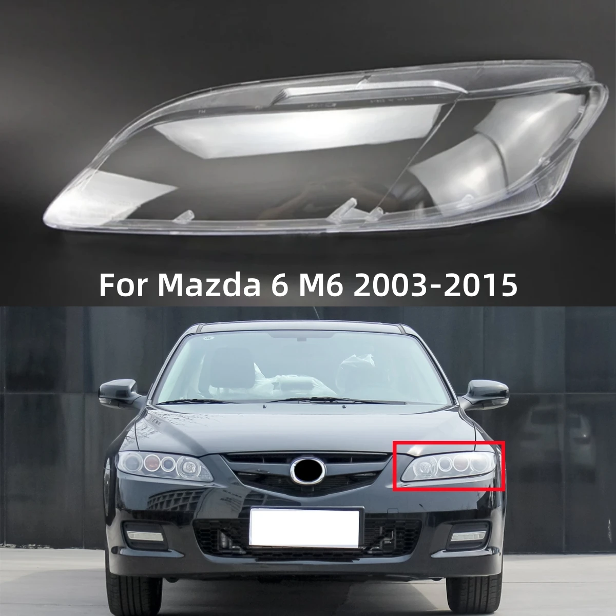 

Для Mazda 6 M6 2003-2015 передняя фара, стеклянная крышка объектива фары, крышка корпуса, прозрачная линза, абажур