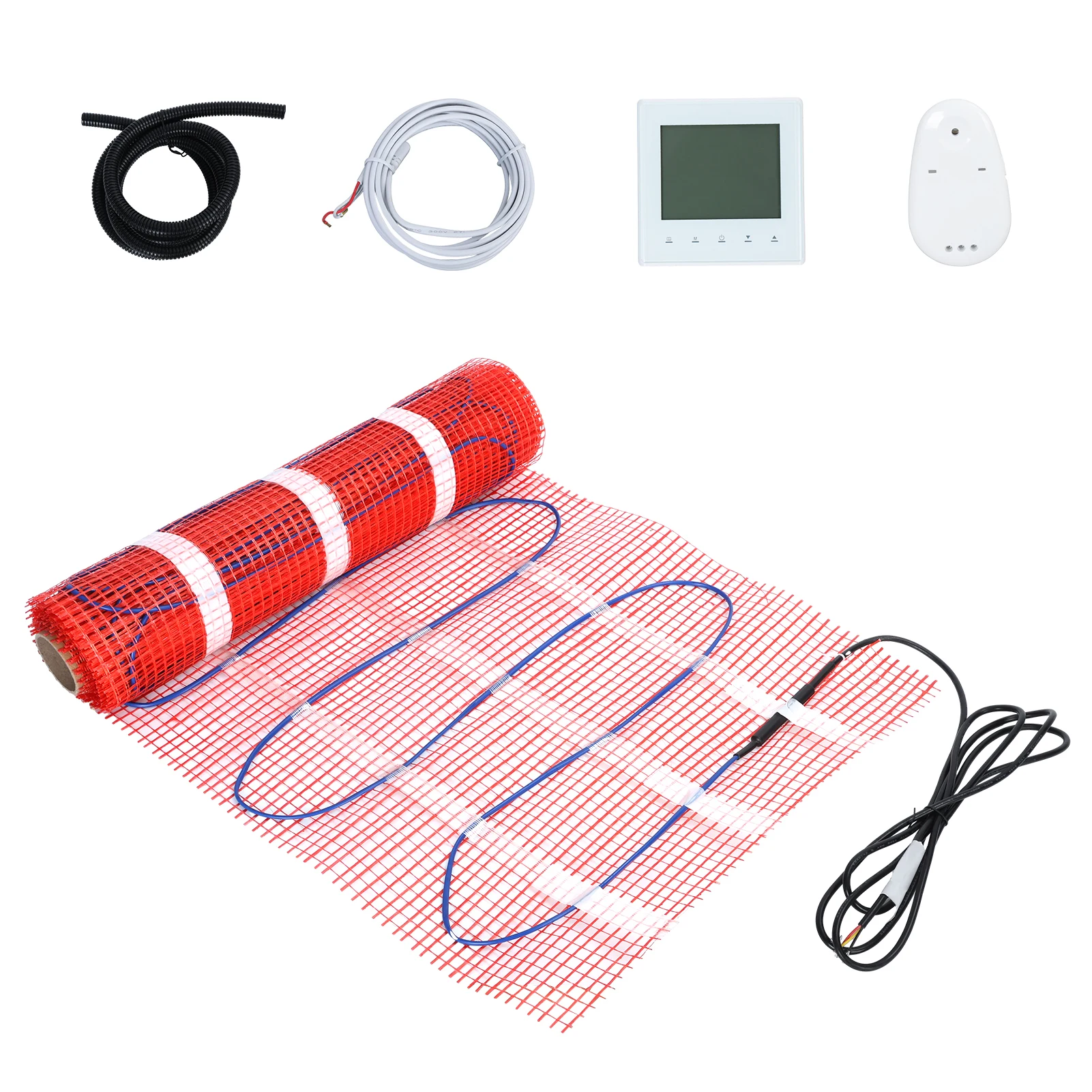 Floor Heating Pad with Digital Programmable Thermostat And Adhesive Back, Four Temperature Control Modes Uniform Heating