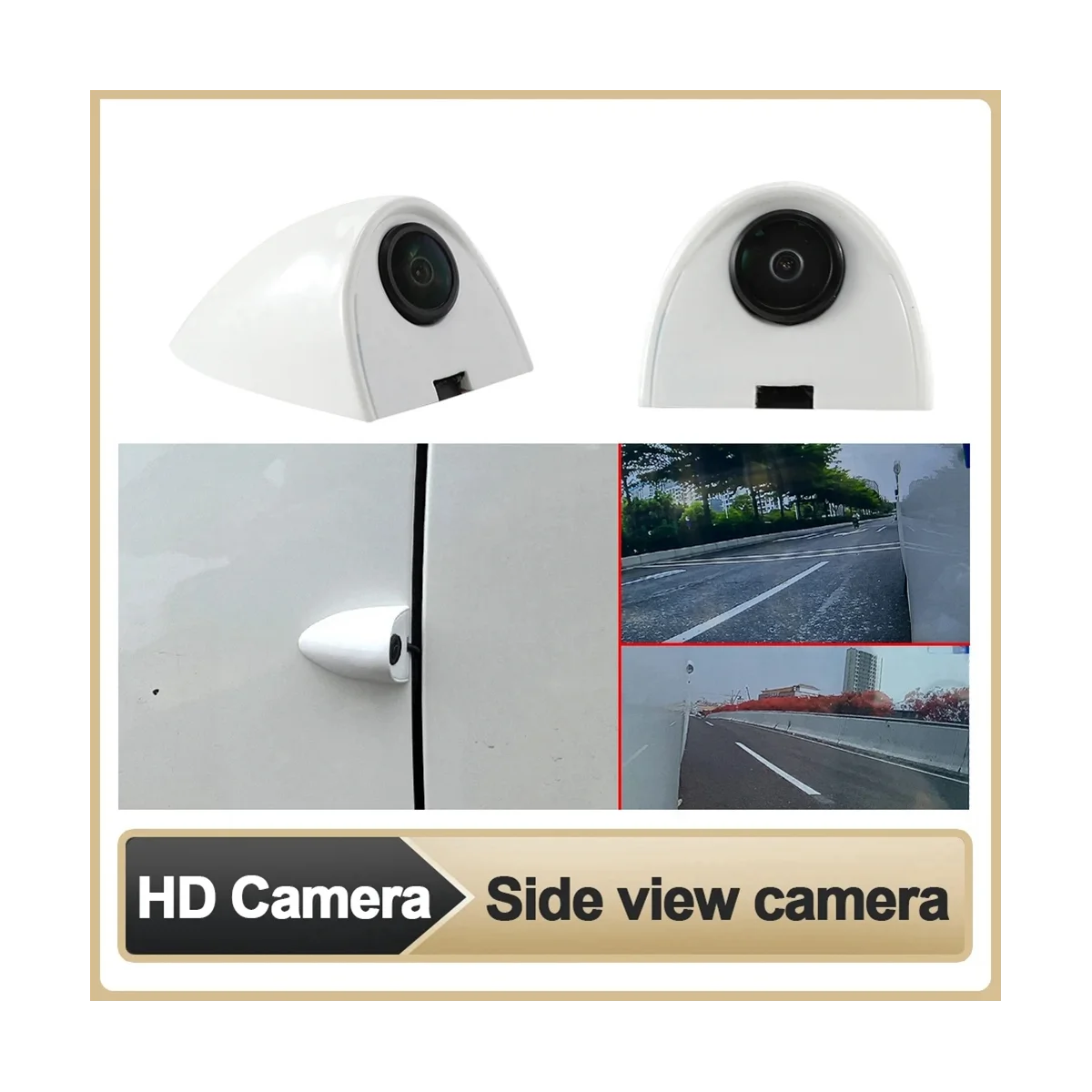 

Car Sticker Installation Side Camera Night Vision HD Side Blind Spot Parking Aid Left and Right Camera White