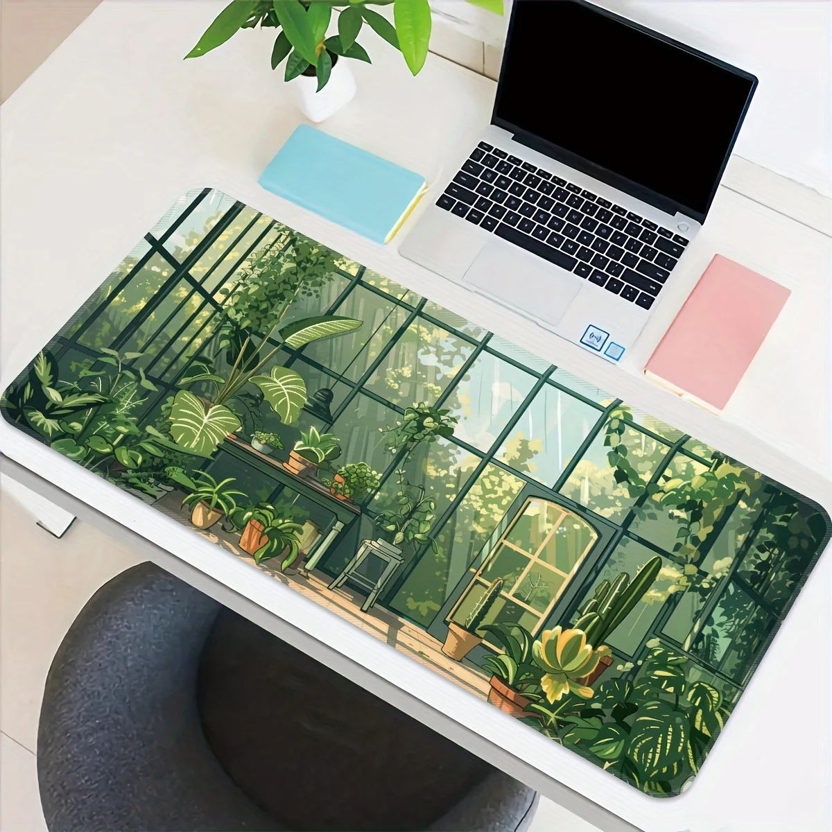 Greenhouse Garden Large Gaming Mouse Pad Non-Slip Rubber Mouse Mat Table Gaming Pc Accessories Anime Kawaii Computer Mat Rug