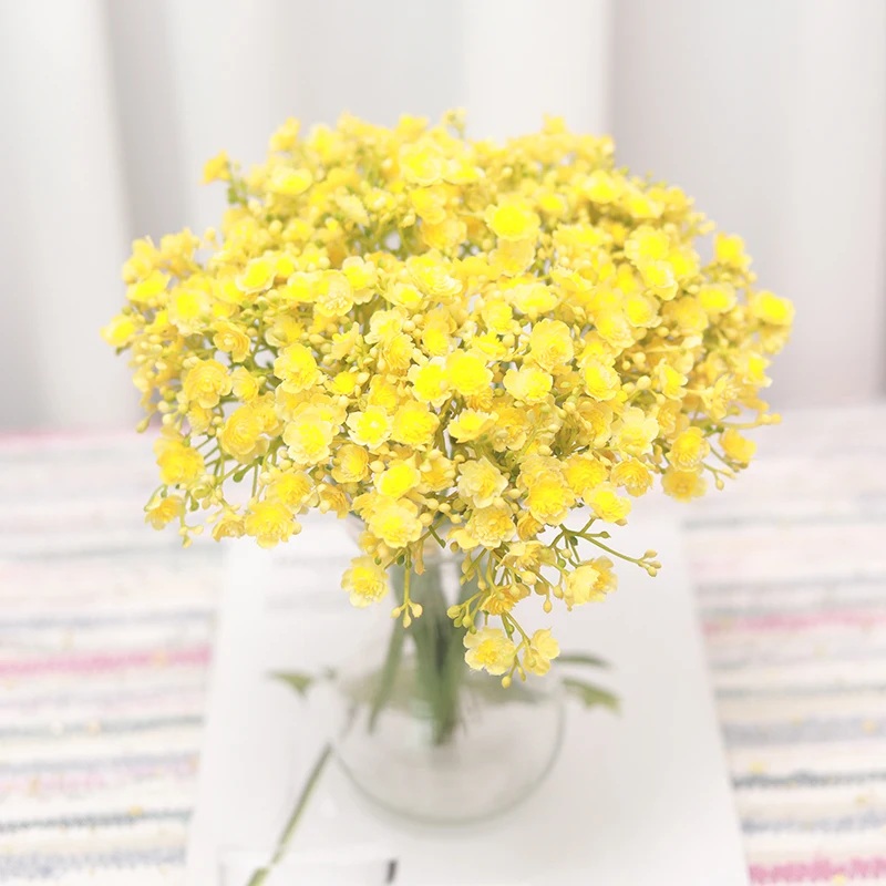 6PCS Kunststoff Baby Atem Künstliche Blumen Hübsche Gypsophila Hochzeit Weihnachten Anordnung Hause Tisch Dekoration Gefälschte Pflanzen – Detail 8