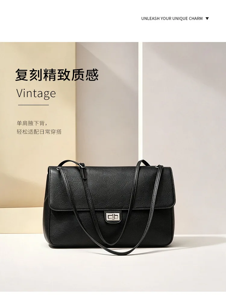 Designer-Umhängetaschen mit Klappe und Verschluss für Damen, luxuriöse, weiche PU-Leder-Crossbody-Tasche, klassische Vintage-Damen-Messenger-Tasche 2026 – Detail 13