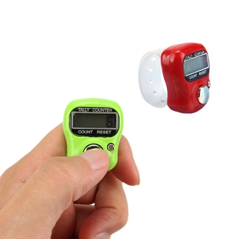 Convenient Finger Counter Electronic Tally Counter Mini Lap Coutner Digital Counter with LCD Display Sports Row Counter