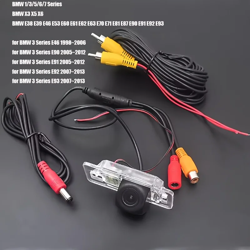 Night Vision Parking Camera Designed for BMW Vehicles, Including Backup Camera And License Plate Light, Compatible with for Bmw