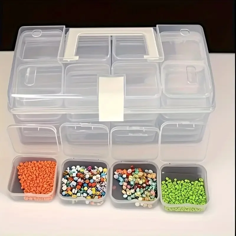 Plastic Storage Box, DIY Handicraft Classification Box, Multifunctional Portable Storage Box, Jewelry, Nail Art