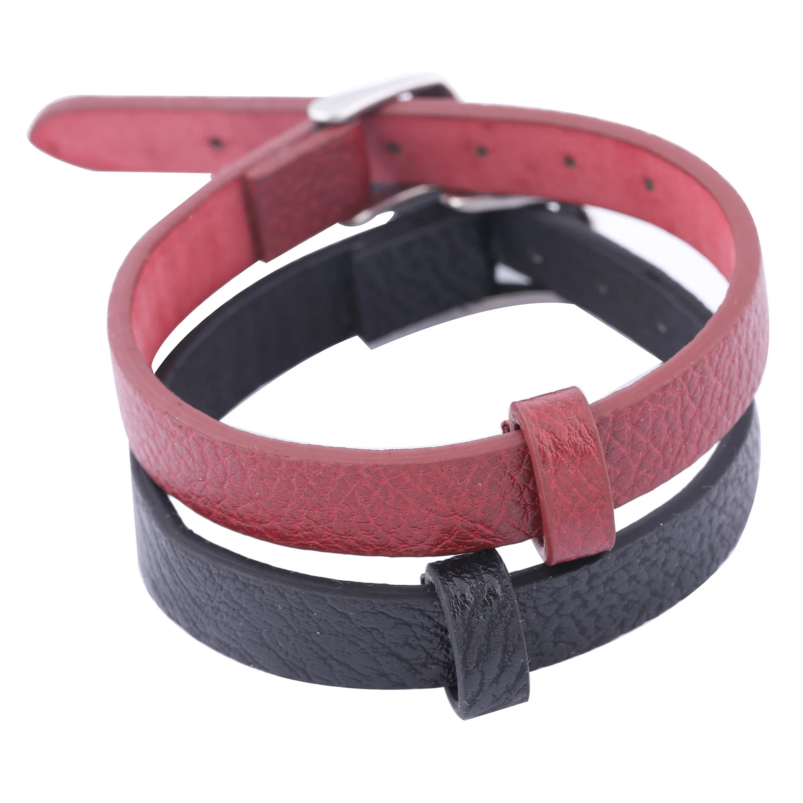 5pcs Flat Leather Bracelet Strap Diy Adjustable Wristband For Bracelets Jewelry Making Supplies 10.5mm Wide 2.5mm Thick