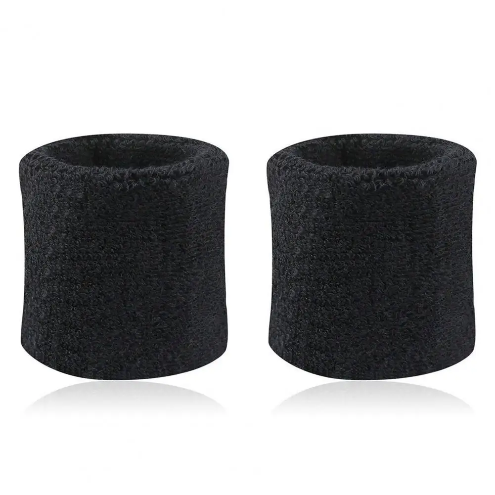 2 stuks katoenen polsband polsbandje tenniszweetbanden sneldrogende fitness zweetbandjes polsband veiligheid polssteun brace wrap band - afbeelding 1