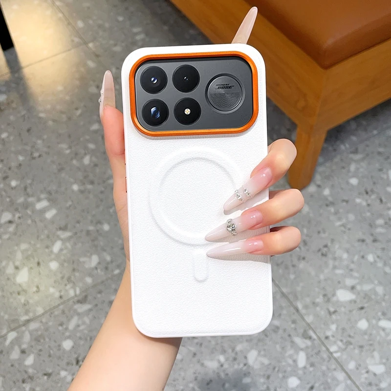 For Xiaomi Poco F9 Ultra Poco F9 Pro Case Matte Leather Magnetic Wireless Charging Shockproof Protection Back Cover Accessories