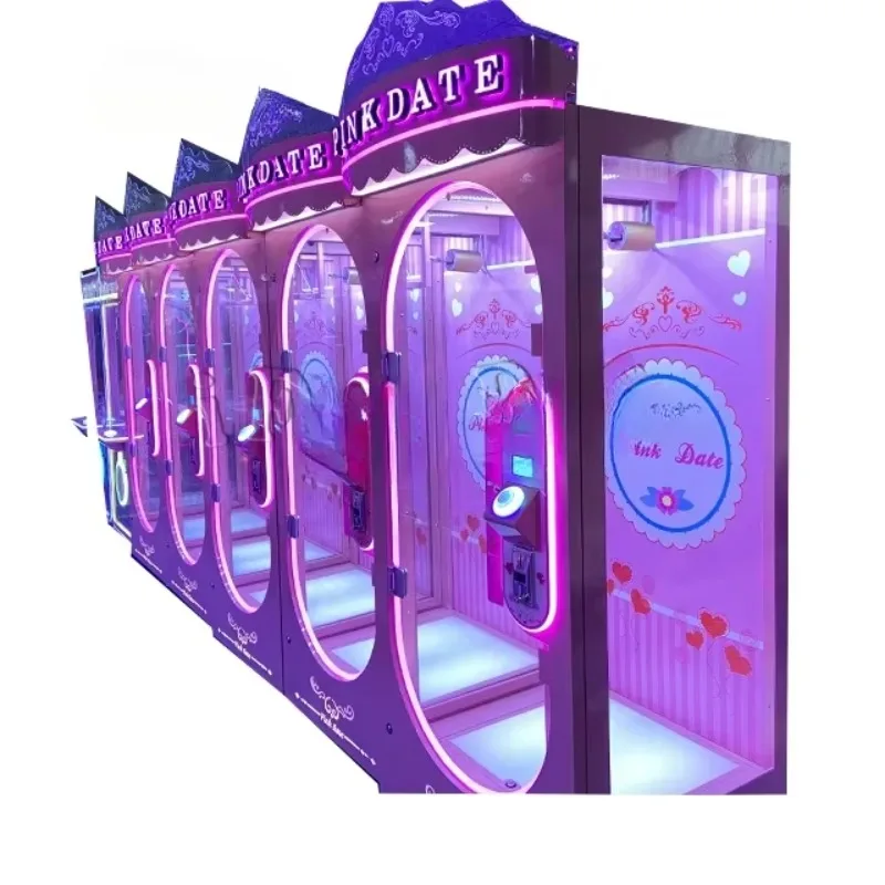 New Trend Pink Date Prize Cut Claw Machine Big Prize Crane Game Machine Catch Doll Gift Game Family Entertainment Center