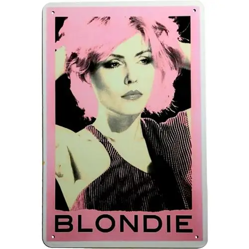 Vintage Blondie 70er Jahre Punk Rock & Roll Metallschild Poster Retro Blechdekor