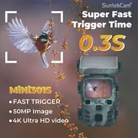 4K Wireless Trail Camera 50MP Night Vision Mini301S for Hunting Outdoor Wildlife Scouting Surveillance Photo Traps 4