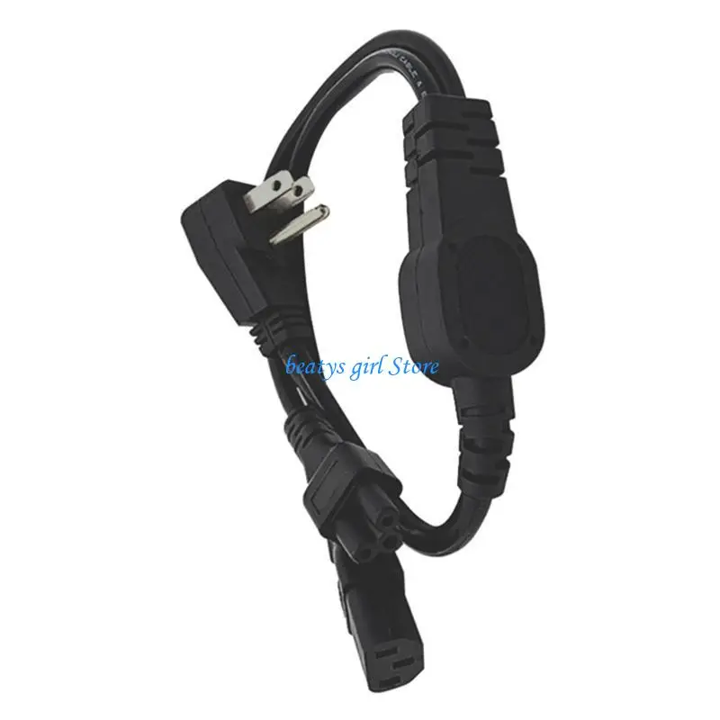 

C7AB Efficient & Convenient Power Cable PVC Power Cord US Standard Power Cable 5-15P TO C13+C5 Power Cord 50cm Power Cord