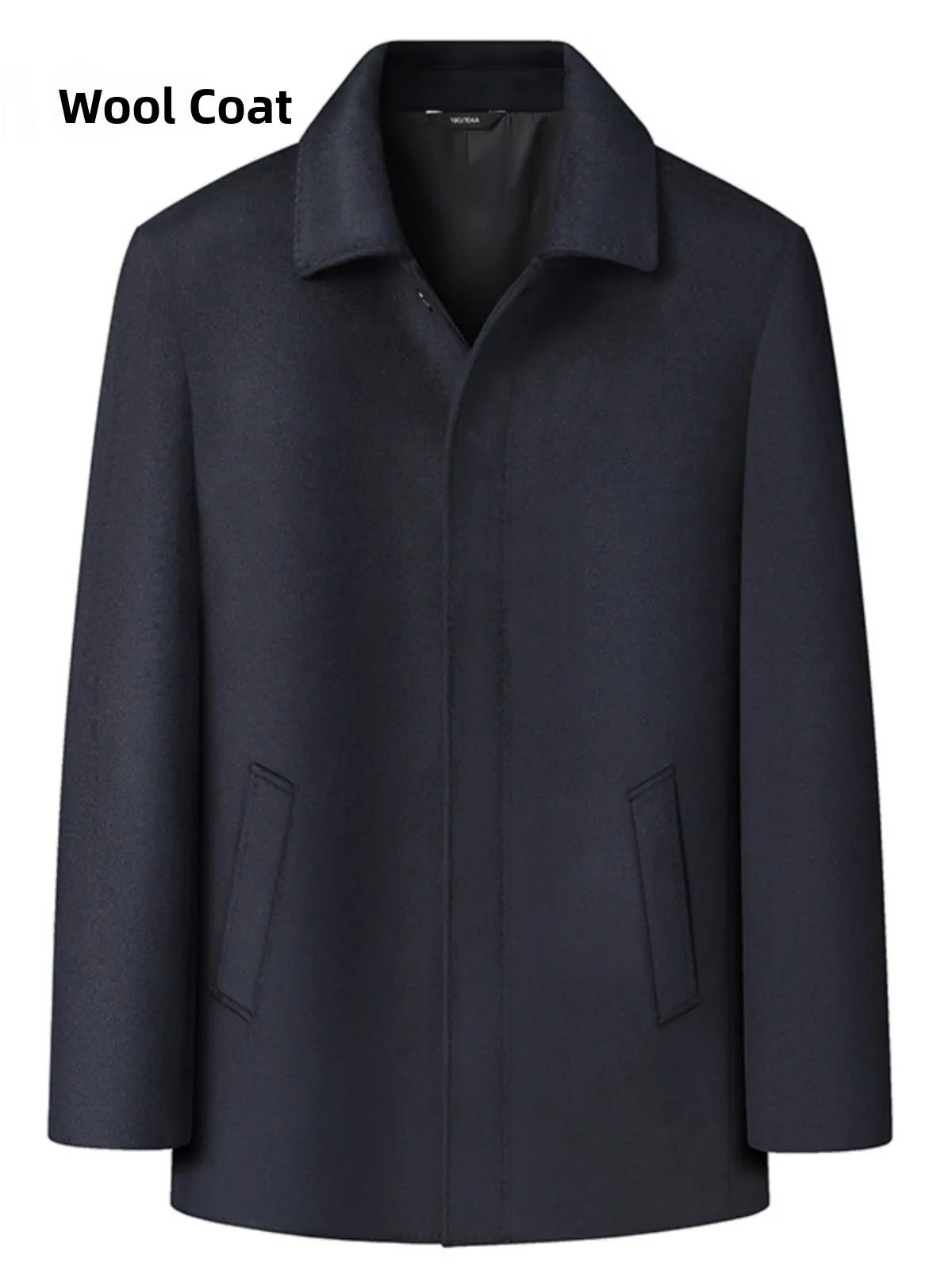 

Мужское шерстяное пальто осенне-зимнее, большого размера, повседневное, с отложным воротником, длинным рукавом, однотонное, для делового и повседневного стиля