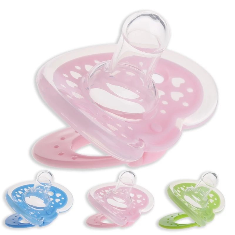 Newborn Baby Soft Silicone Round Orthodontic Pacifier Teat Nipple Soother Thumb for Play Mouth Care Supplies