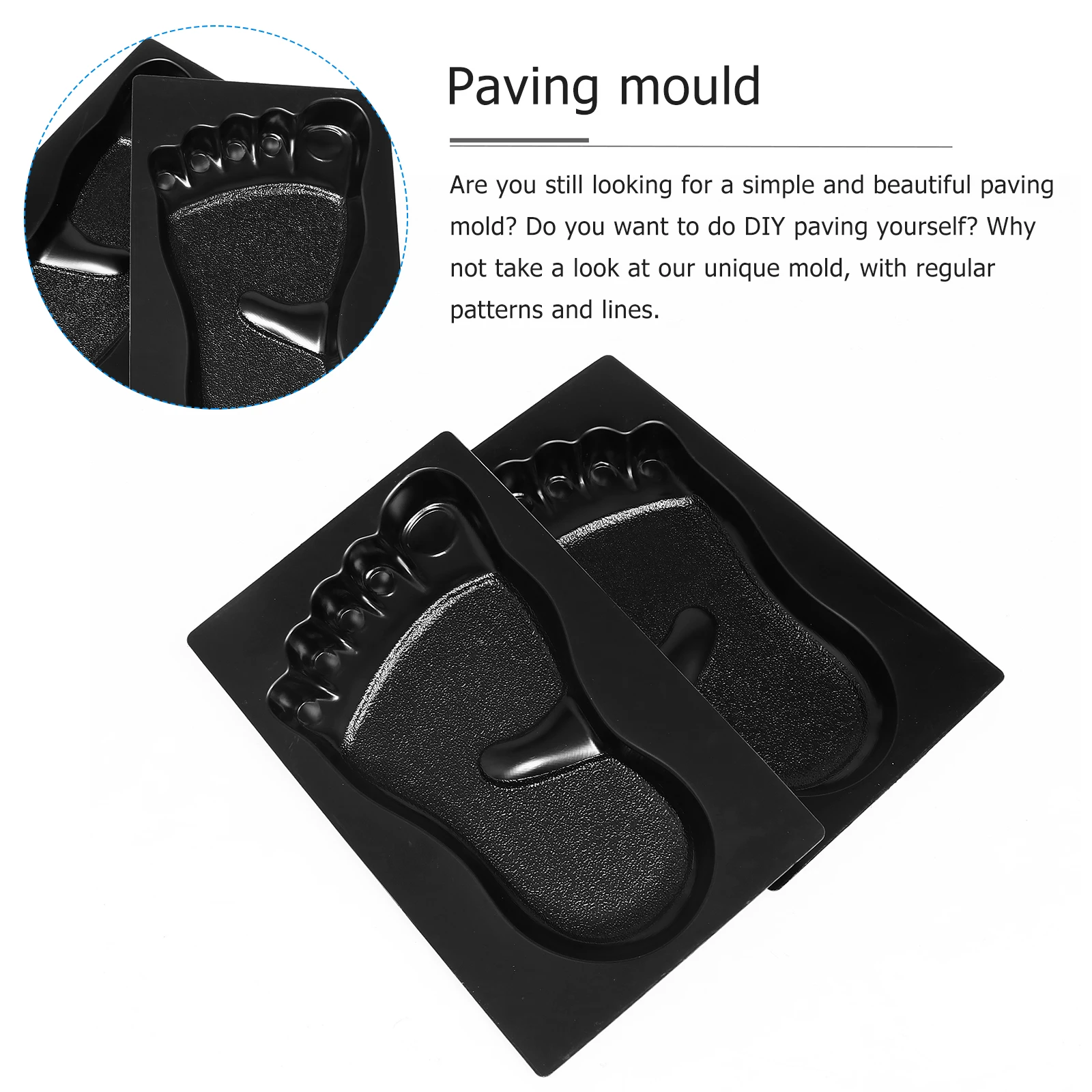 

2 pcs Paving Mold Floor DIY Path Maker Garden Yard Patio Concrete Walkway Plastic Modeling Stone for Terraces