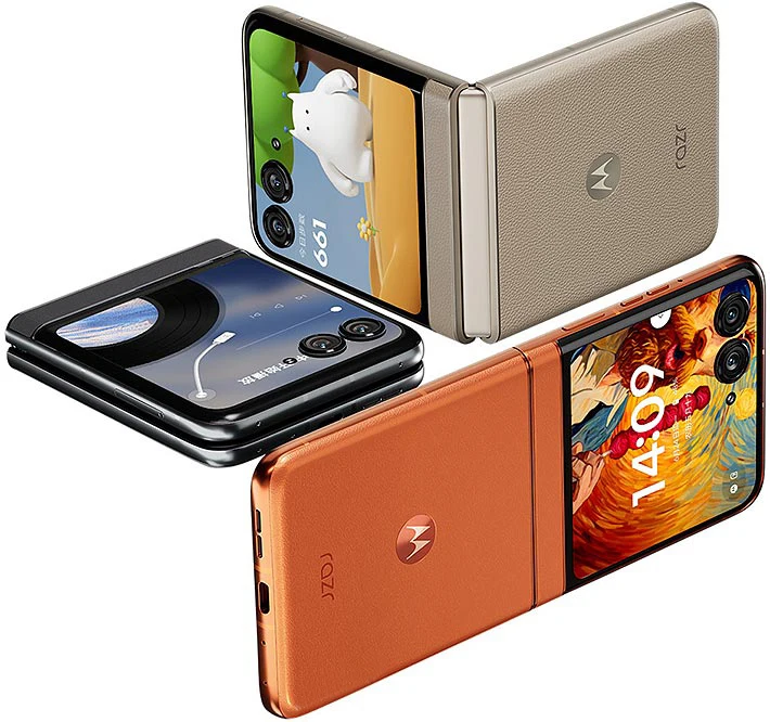 97% جديد موتورولا موتو رازر 50 5G الهاتف الخليوي MTK Dimensity7300X 6.9 "القطب شاشة مطوية 120 هرتز 50MP NFC OTA الهاتف المحمول الأصلي