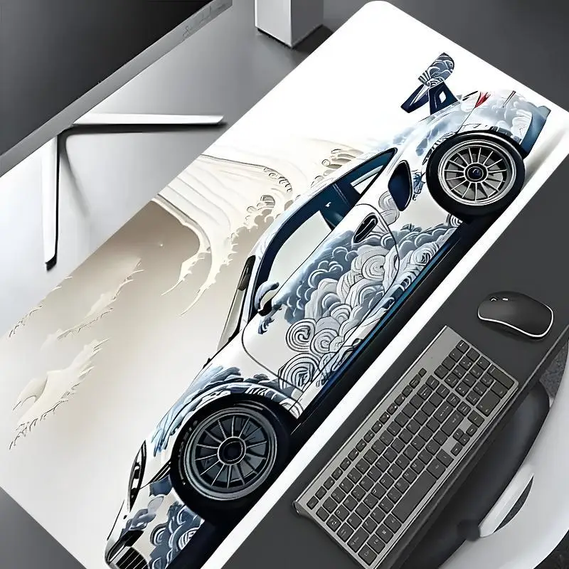 

Коврик для мыши с автомобильным принтом, большой игровой коврик для стола с нескользящей резиновой основой для ПК, компьютера, офиса и домашнего декора