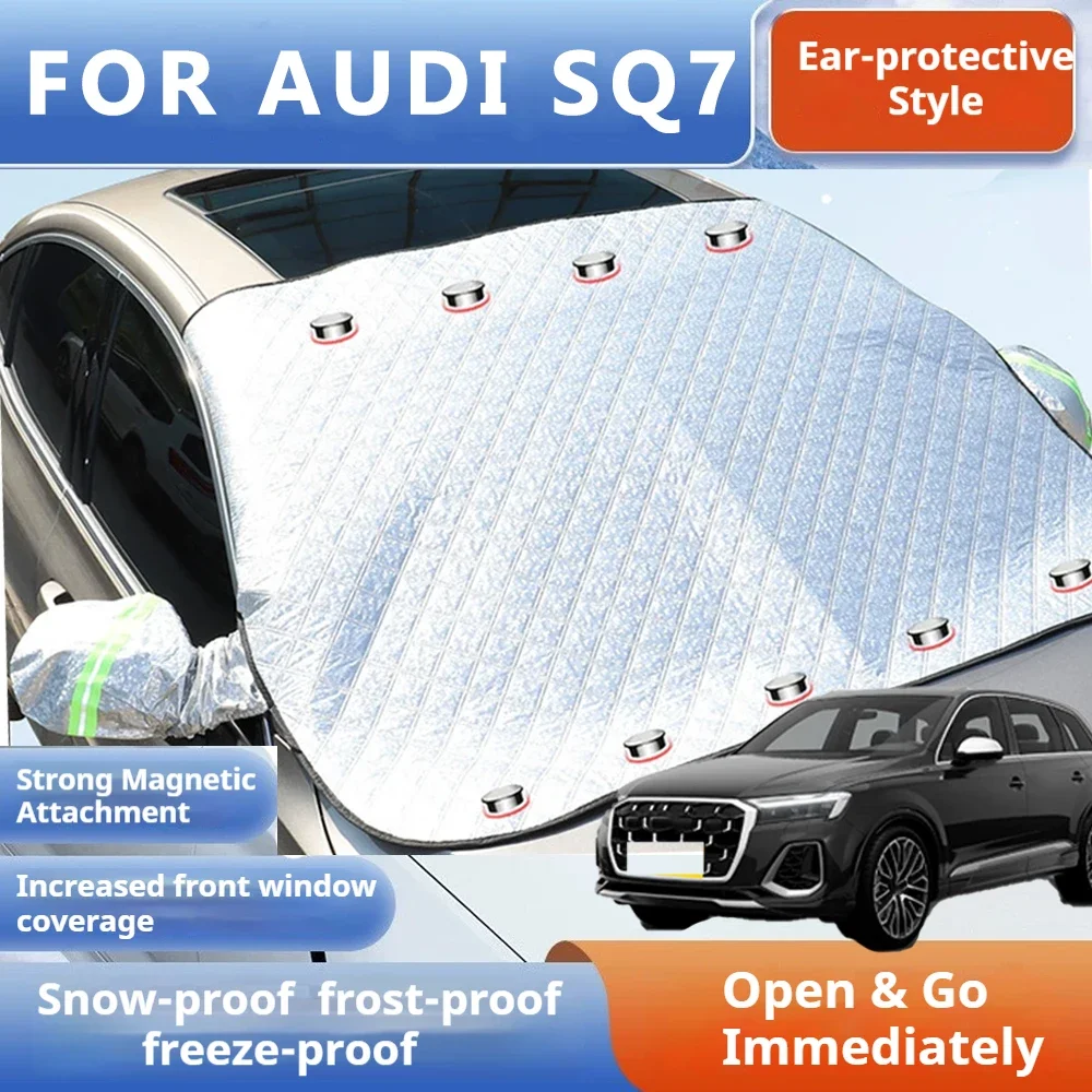 

Thickened Car Now Sunshade Windshield Cover With 5/9 Magnets UV Protection Anti Snow Sunlight For Front Windsh For AUDI SQ7