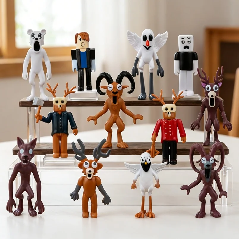 

Новый набор фигурок 99-ночей в лесу, Коллекционная фигурка оленя и совы, миниатюрная модель, виртуальная игра для выживания, товары для рабочего стола